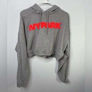 IVY PARK Gray and Red Crew Neck Sweater